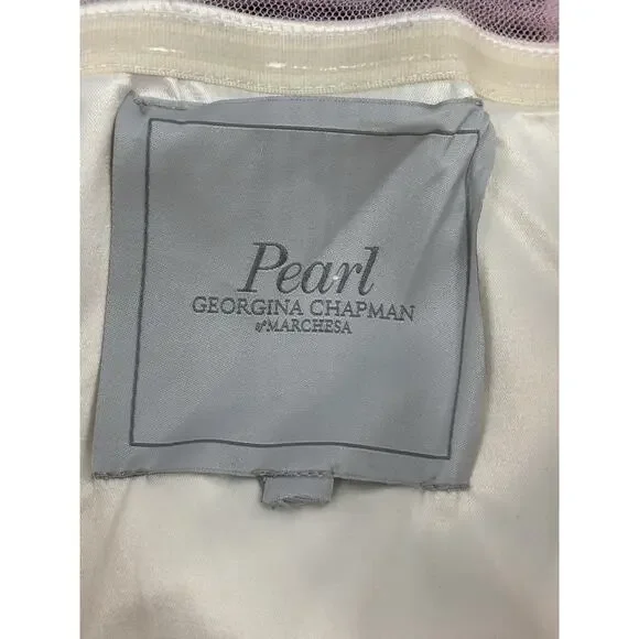 Pearl Georgina Chapman Dress Size 6 Strapless Pink Ruched Cocktail Formal Y2K - Picture 10 of 10